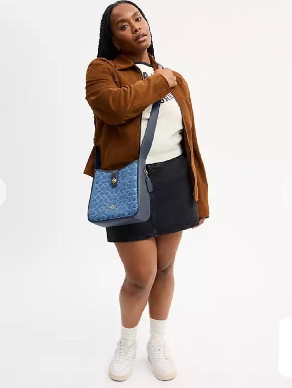 COACH Hadley Large Convertible Crossbody In Signature Denim, Gold Hardware, NEW!